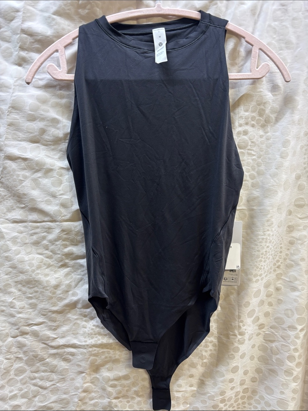 Lululemon NWT - Wundermost high neck Black Sleeveless Bodysuit